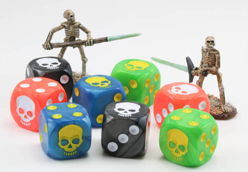 Everything is better with skulls! Skull d6 dice for all your greatest adventures.