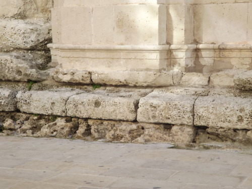 dwaynegostudynow: Temple of Athena incorporated within the Duomo at Ortigia, Sicily :)