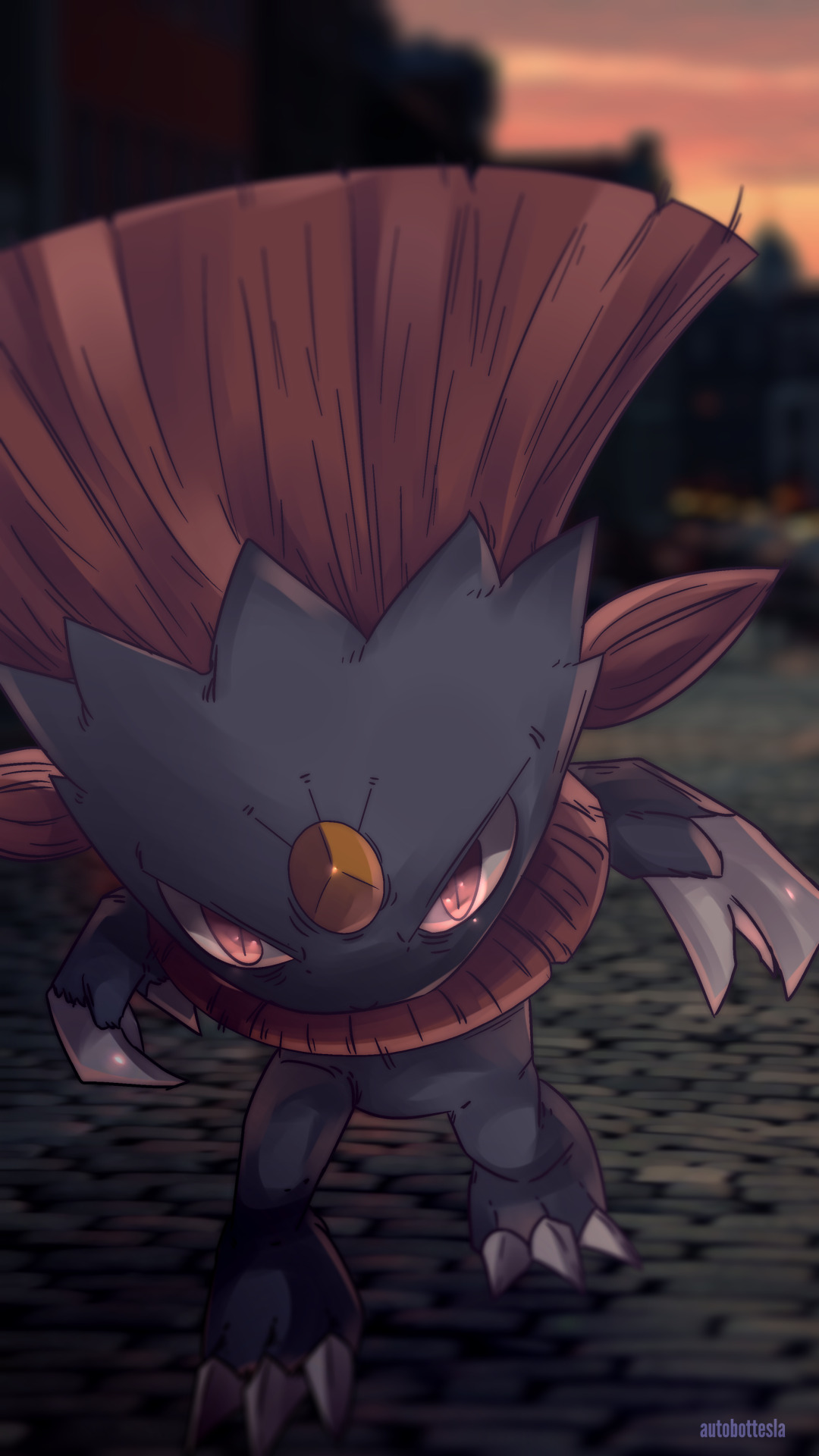 autobottesla:  Day 560 - Manyula | マニューラ | Weavile Manyula hides in dark