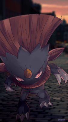 autobottesla:  Day 560 - Manyula | マニューラ | Weavile Manyula hides in dark  alleyways during the day. It roams the streets at night. They are tough  to capture, they are incredibly independent. They strike fear in  children and adults alike. On