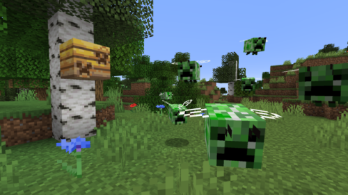 sheryl19166:draconis-sariath:mojang-official:minecraftisthecoolest:I turned bees into creepers via /