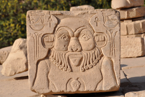 Fragment of a relief depicting Bes, protector of households and mothers, the dwarf god of childbirth