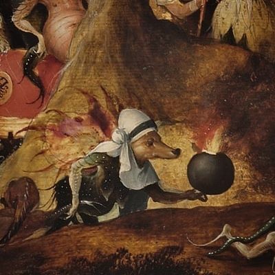 themacabrenbold:Details from Jan Mandijn’s Temptation of St Anthony (c.1550).