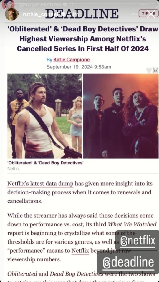 George, Kassius, Ruth And Steve Yockey Via Instagram Sharing The News That Dead Boy Detectives Is The