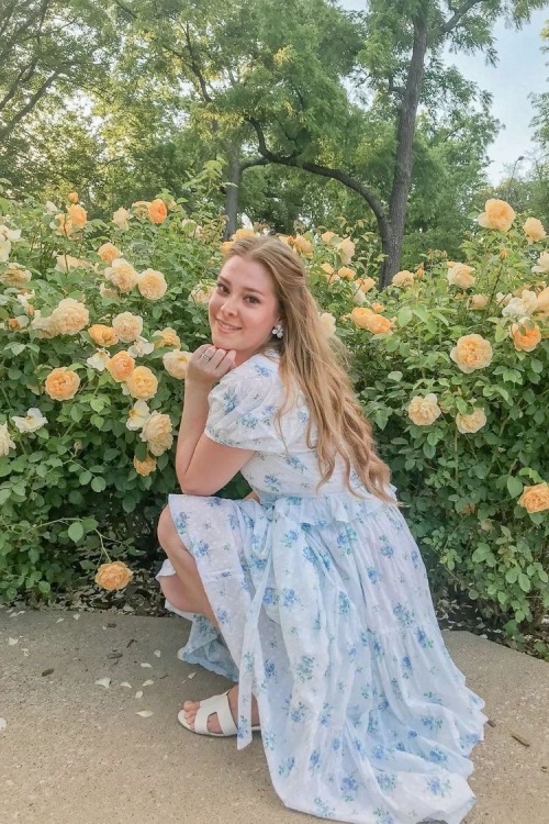 becominggirlj:Caught me smelling the flowers How pretty is J ;-) 