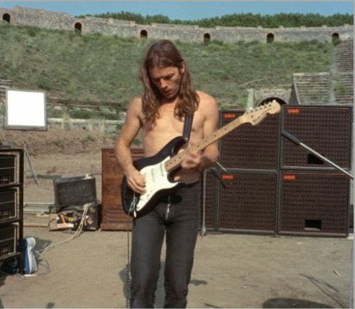 more-relics:David Gilmour - Pink Floyd, Live at Pompeii, oct.1971.