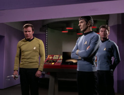 sitojaxa:spatscolombo:  t-high-la420:  something i’m totally in love with about TOS is the color, like they didn’t HAVE to paint the transporter room purple, but somebody said ‘hey! this room COULD have a color! let’s give it one! let’s give