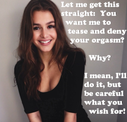 Femdom Chastity Captions, Cum Denial