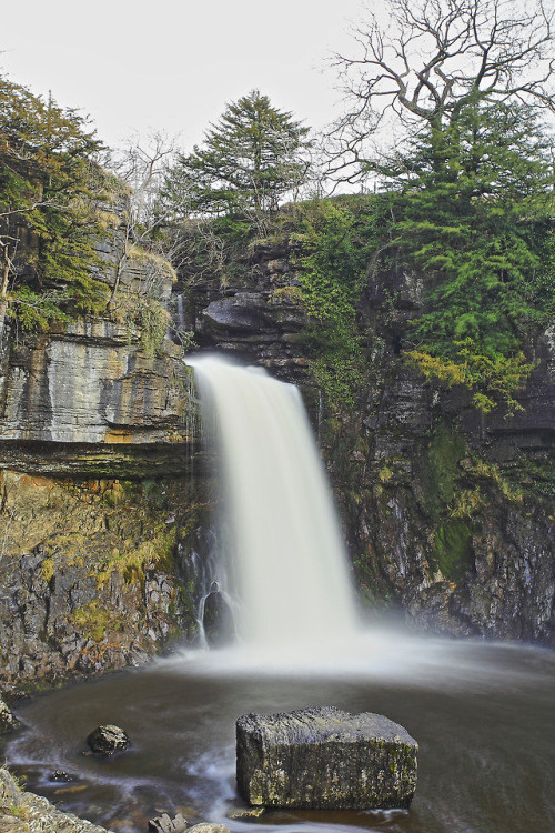 geologicaltravels:2013: Ordivician-Carbonifierous angular unconformity exposed at Ingleton Falls on 