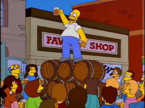 The Simpsons Gifs — #18- Homer vs. the Eighteenth Amendment (S8- E18)