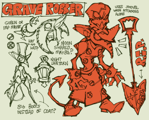  some sketches for my grave robber character 