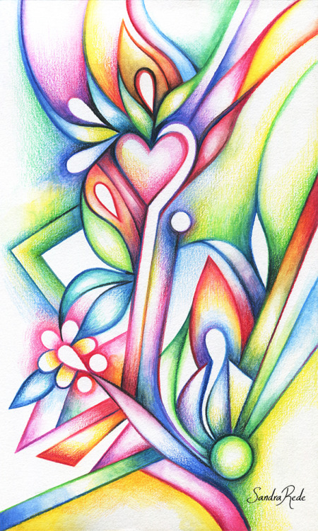 “Despertar” Lápices de colores en papel / “ Awaken ” Colored pencils on paper / Sandra Rede 2020  ww