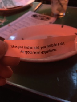 goodhealthgoodvibes:  My fortune cookie last night lol  Snap!
