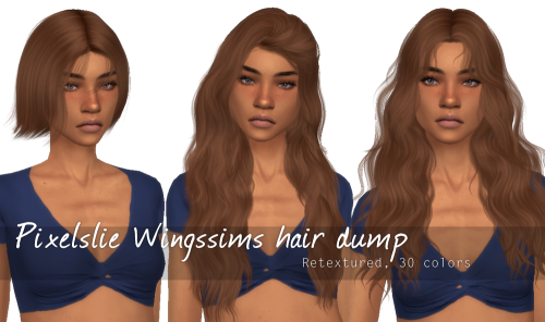 118 Wingssims hairs retextured!- 30 natural colours- Custom thumbnail- Mesh NOT included- Credits to