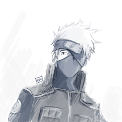uminos:  happy birthday leah! here is a scrappy blue kakashi for you ;a;