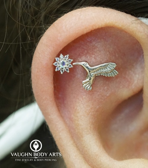 This gorgeous ear belongs to our wonderful client Crystal. Our apprentice Shay did an amazing job wi