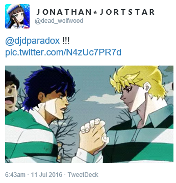 dead-wolfwood:  a japanese twitter is friends with me and they really love jonathan