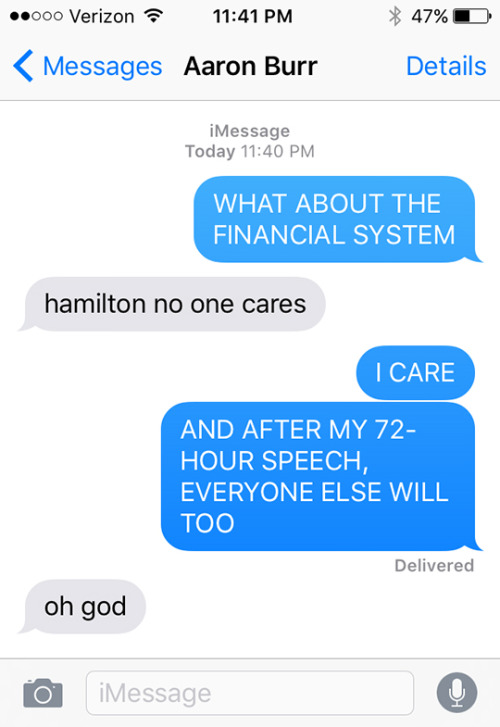 sparkitors:If there’s anything we’ve learned about Alexander Hamilton from one whole year of rap bat