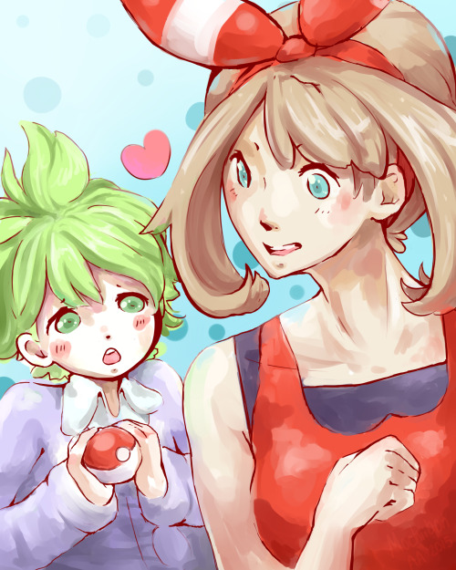 Wally and May~  (ﾉ◕ヮ◕)ﾉ*:･ﾟ✧  Wally is adorable!!