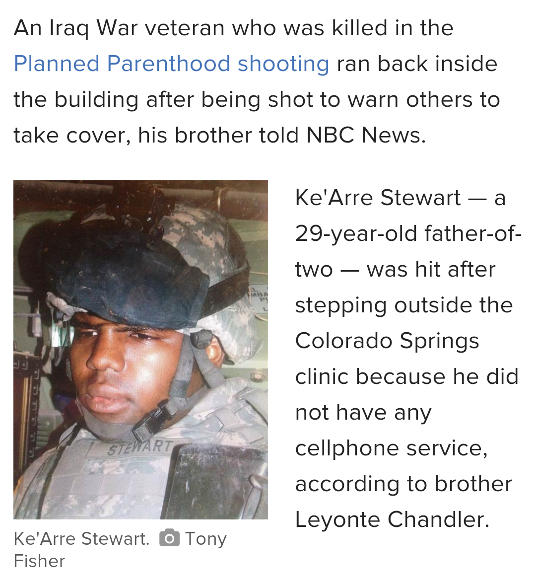 thecoolintellectual:  liberalsarecool:  Ke'Arre Stewart had two daughters, aged 7