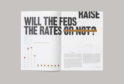 Quarterly financial markets newspaper designed by Socio Design