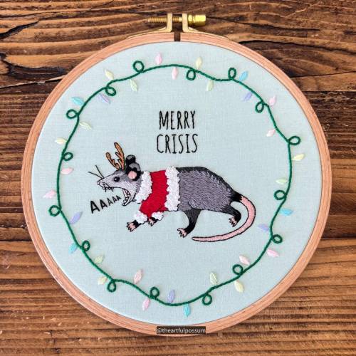 I Designed A Festive Screaming Possum Who I Think Reflects My Thoughts Regarding This Time Of Year. Merry