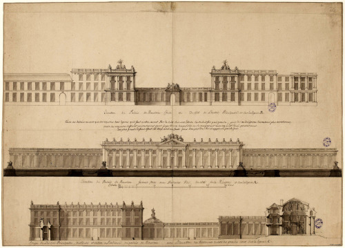 archimaps: Elevations for the projected Palais Bourbon, Paris