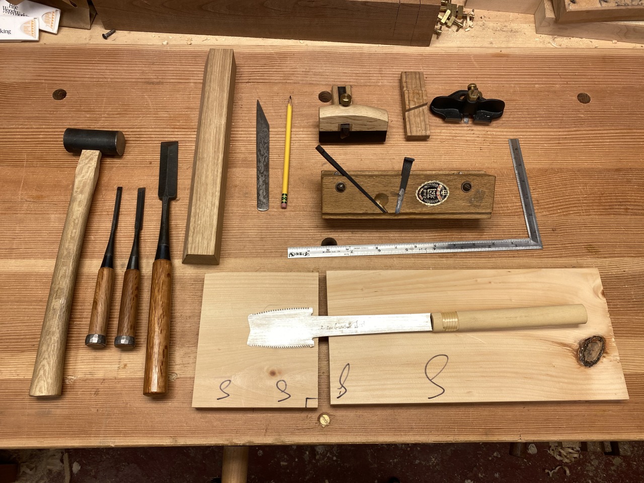 giant Cypress: Japanese woodworking tool punk • Making sliding dovetails  with Japanese tools