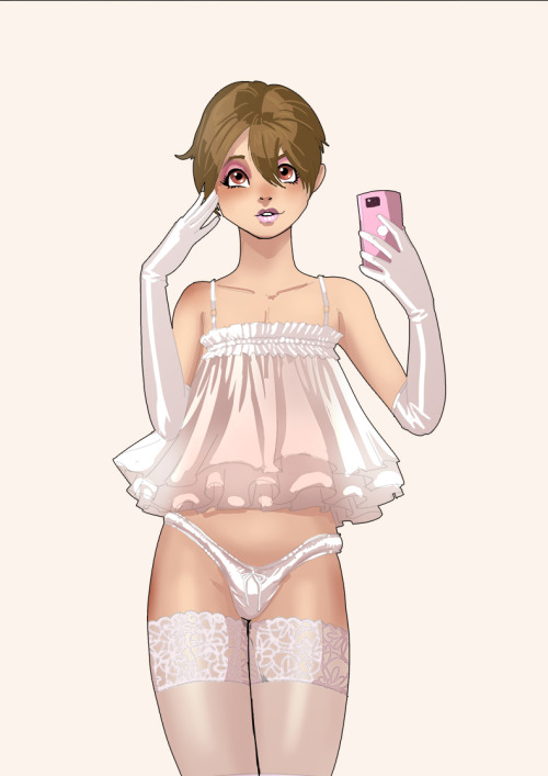 herhappysissywife: jackysis: selfie Exaggerated Femininity Art is so beautiful because it lets the 