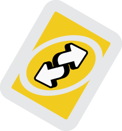 Custom Discord Emoji Uno Reverse Card Blue Yellow Red Green Straight