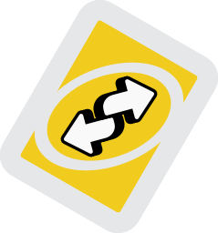 Custom Discord Emoji — uno reverse card (blue/yellow,/red/green