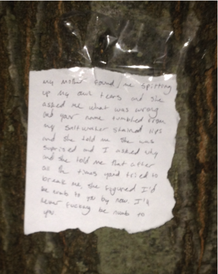extrasad:  Sad poems in public my mother found me spitting  up my own tears and