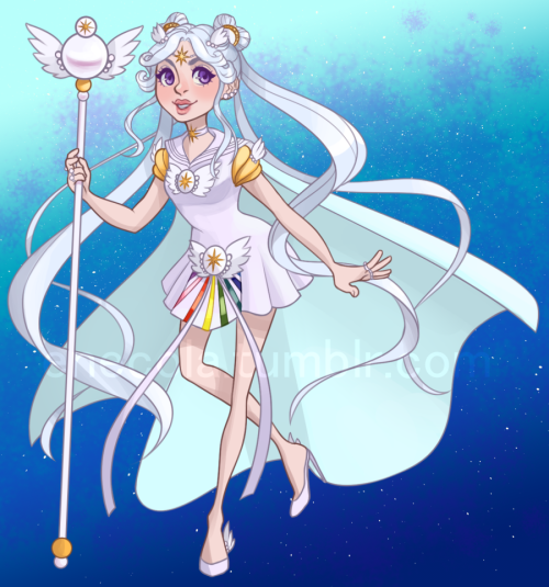 enecola:I don’t know why I keep drawing sailor moon characters, I swear. Anyway here’s Sailor Cosmos