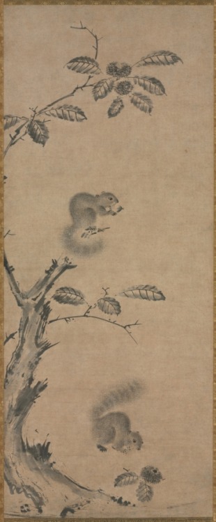 Squirrels on the Chestnut Tree, Ge Shuying, 1300s, Cleveland Museum of Art: Chinese ArtSongtian is k