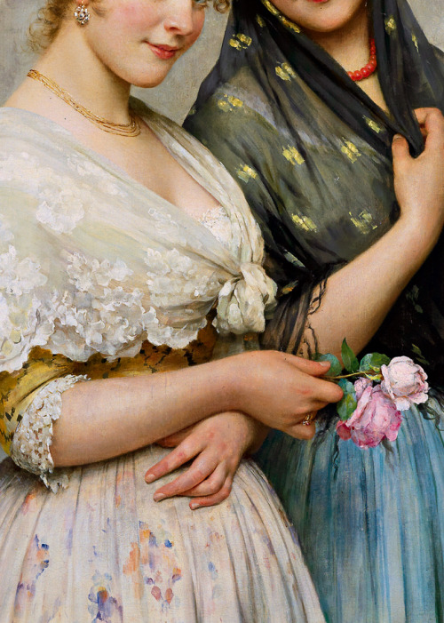 c0ssette:Two Venetian Women,1898 (Detail) Eugene de Blaas.