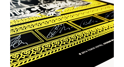 silkscreen print posters by, Andrew Brawl - signed by the band members