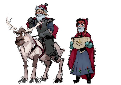 People you should check out on Deviantart RIGHT THE FUCK NOW.Why is Anna riding a pig? Where did Els