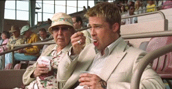 rustyryan11:  Brad Pitt eating in movies.