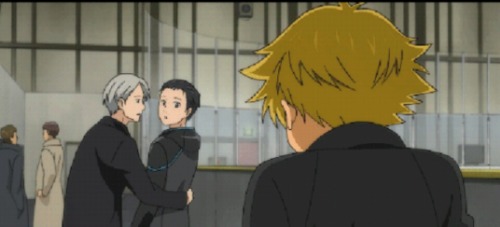 *caption this* Yuri: v-victor … Can you wait until we’re alone? Geez … Victor: But I want my katsudo