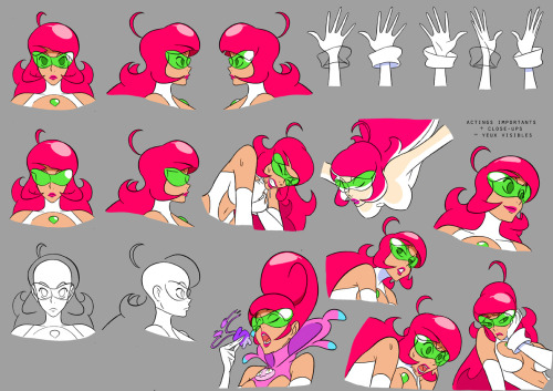 catfishdeluxe:  Some Sidéra model sheets by Gobi, and a screenshot… (original character by Julien Neel) 