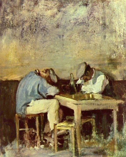 Two Drunks - Nicolae GrigorescuRumanian 1838-1907