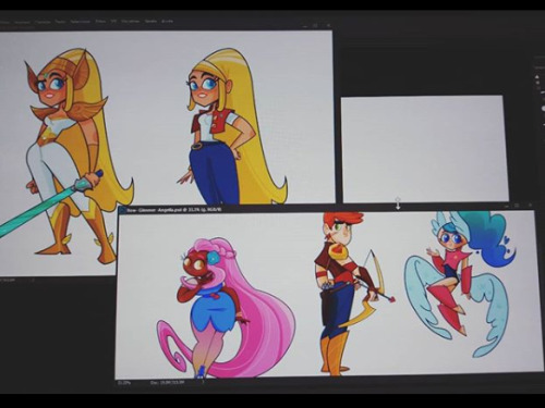 Between work, I&rsquo;m doing some She-Ra and the princess of power redesigns. So many character