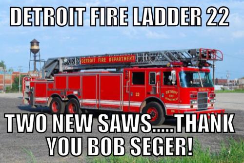 policecars: Some idiots stole the chainsaw &amp; roof saw off of Detroit FD’s Ladder 