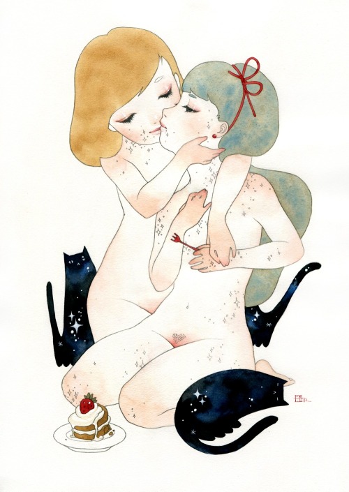 lilplanty:glittertomb:  This is a tribute to Soey Milk’s cats, lesbians, & sweets phase <3  