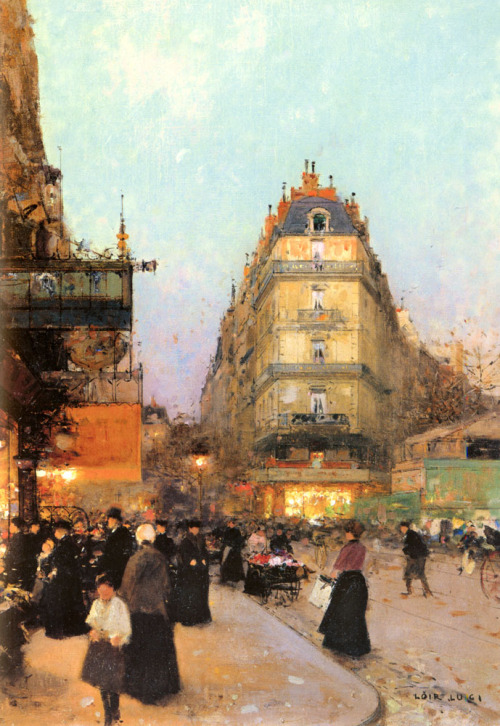 The Grand Boulevards   -   Luigi Loir 1888 French  1845-1916