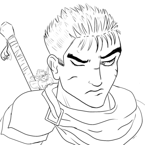 I try to draw Guts sometimes