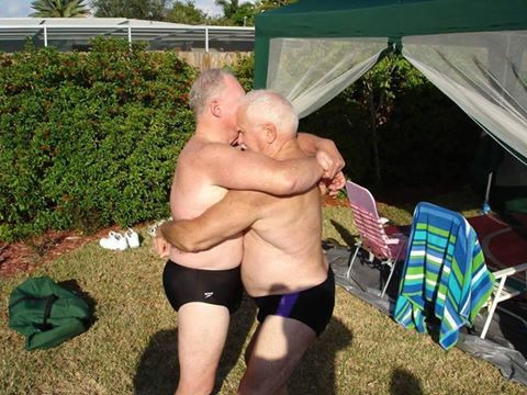 Older grey men