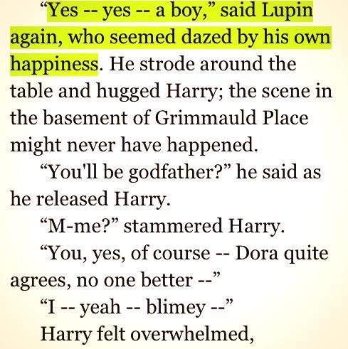 swearingandmarauding:DAZED BY HIS OWN HAPPINESSALL I EVER WANTED IN LIFE IS FOR REMUS JOHN LUPIN TO LIVE HAPPILY AND TO BE FULL OF LOVE YES, ROWLING, YOU GAVE IT TO HIM THEN YOU KILLED HIM