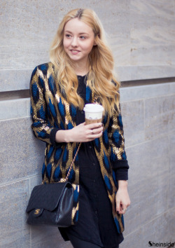 lacedelephants:  the–one:  Gold Print Cardigan via