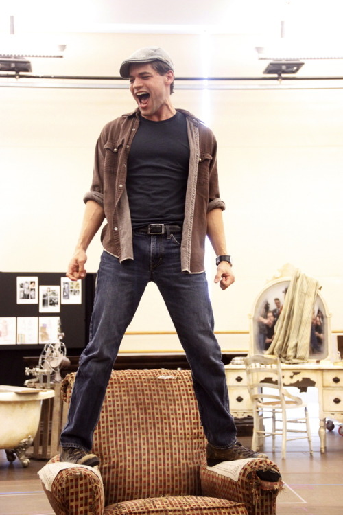 pontmarius:Jeremy Jordan in rehearsal for Bonnie and Clyde